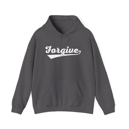 HomeRun Forgive Hoodie | Baseball Script Hoodie | Inspirational Graphic Hoodie | Positive Message Pullover | Motivational Unisex Hoodie