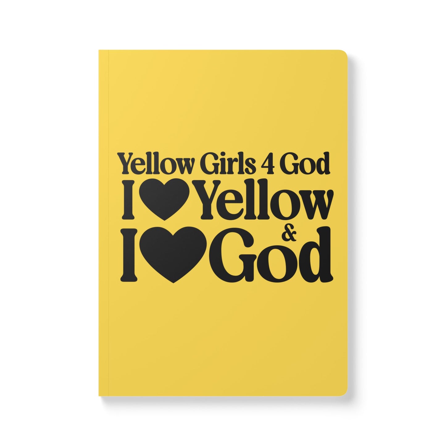 Yellow Girls 4 God Softcover Journal – Double-Sided Inspirational Faith Journal | 100 or 200 Pages | Notebook for Girls & Women Who Love God