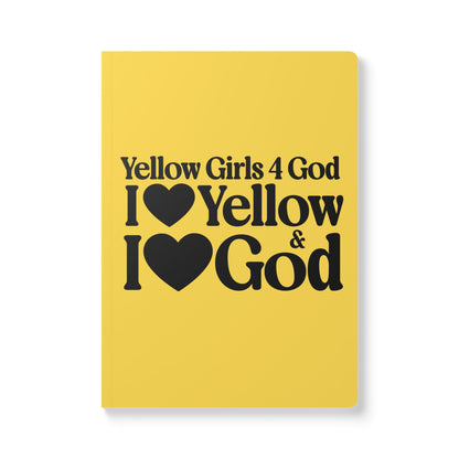 Yellow Girls 4 God Softcover Journal – Double-Sided Inspirational Faith Journal | 100 or 200 Pages | Notebook for Girls & Women Who Love God