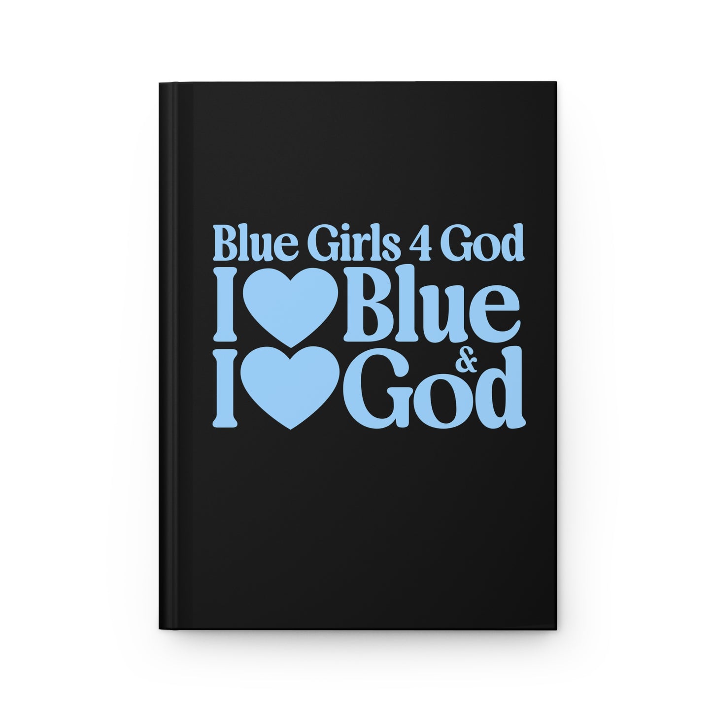 💙 Blue Girls for God Black Hardcover Journal – Double-Sided Inspirational Notebook | Matte Hardcover | 150 Lined Pages | Gift for Women & Girls