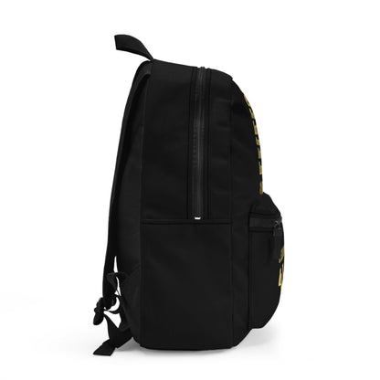 Yellow Girl 4 Life Black Contrast Backpack – Inspirational Girls School Backpack | Girl Power Bookbag | Lightweight Travel, School & Everyday Bag