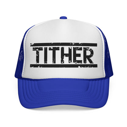 Tough Tither Trucker Hat | Faith-Based Christian Cap, Adjustable Unisex Tithing Hat, Church Wear, Gift for Believers