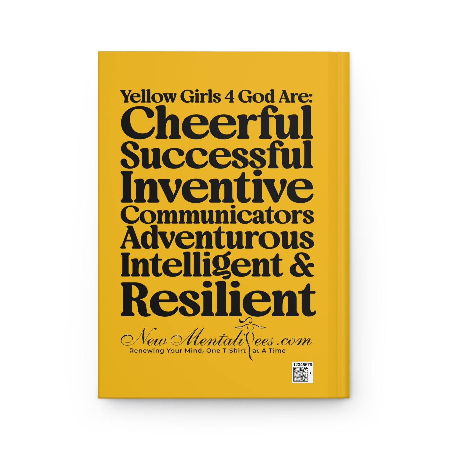 Yellow Girls for God Hardcover Journal – Double-Sided Inspirational Notebook | Matte Hardcover | 150 Lined Pages | Gift for Women & Girls