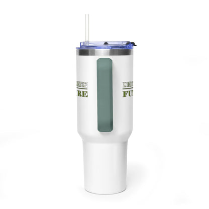 Debt Free Future 40oz Tumbler – Money Font Motivation Travel Cup