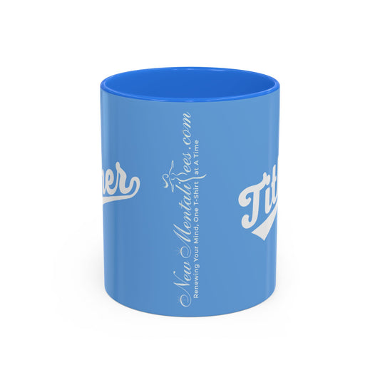TITHER Baseball Script Mug – Faith-Based Coffee Cup – Christian Giving Lifestyle Mug – Gift for Tithers