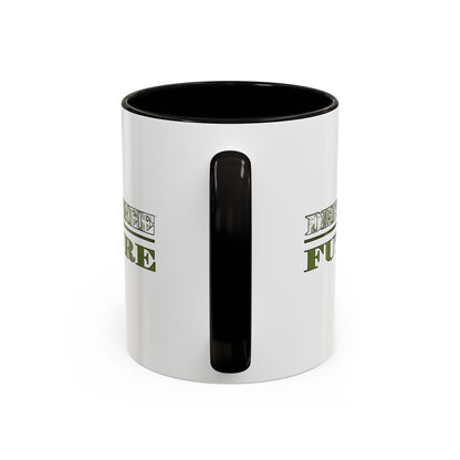 Debt Free Future Mug - More Money Motivation Coffee Cup - Pink, Black, Green