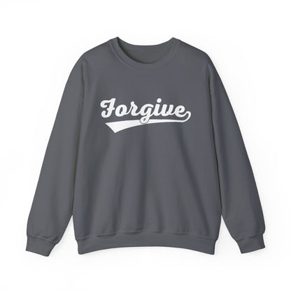 HomeRun Forgive Sweatshirt | Baseball Script Crewneck | Inspirational Graphic Sweatshirt | Motivational Unisex Sweatshirt