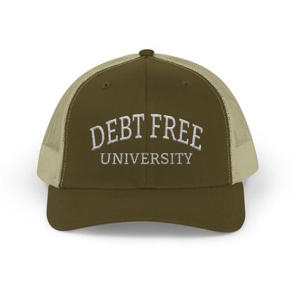 Debt Free University Embroidered Cap – Unisex Financial Freedom Hat