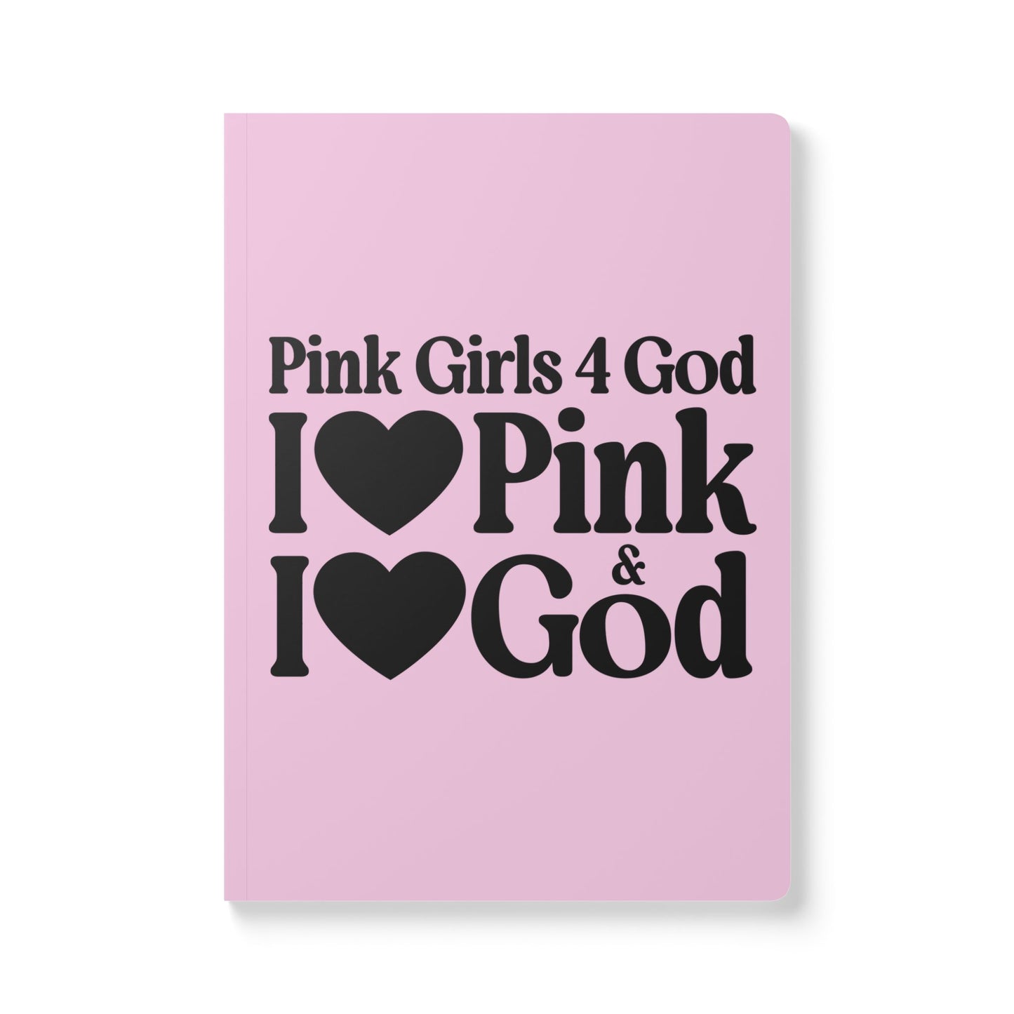Pink Girls 4 God Softcover Journal – Double-Sided Inspirational Faith Journal | 100 or 200 Pages | Notebook for Girls & Women