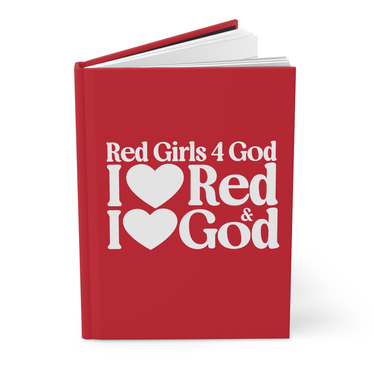 Red Girls for God Hardcover Journal – Double-Sided Inspirational Notebook | Matte Hardcover | 150 Lined Pages | Gift for Women & Girls