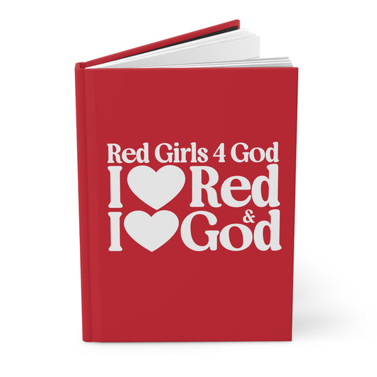 Red Girls for God Hardcover Journal – Double-Sided Inspirational Notebook | Matte Hardcover | 150 Lined Pages | Gift for Women & Girls