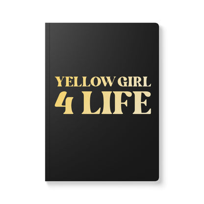 Yellow Girl 4 Life (Black) Softcover Journal – Double-Sided Inspirational Journal | 100 or 200 Pages | Notebook for Girls & Women Who Love Yellow