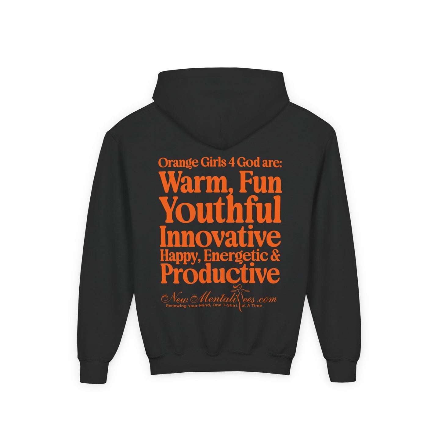 Orange Girls 4 God Youth Hoodie | Black Contrast