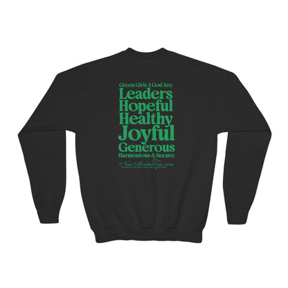 Green Girls 4 God Youth Sweatshirt | Black Contrast