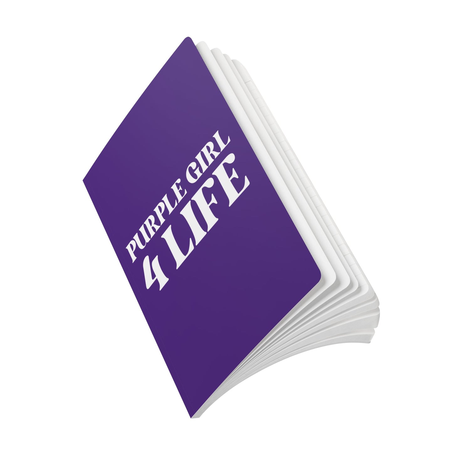 Purple Girl 4 Life Softcover Journal – Double-Sided Inspirational Journal | 100 or 200 Pages | Notebook for Girls & Women Who Love Purple