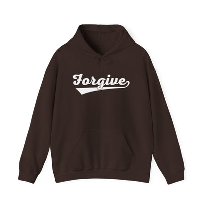 HomeRun Forgive Hoodie | Baseball Script Hoodie | Inspirational Graphic Hoodie | Positive Message Pullover | Motivational Unisex Hoodie