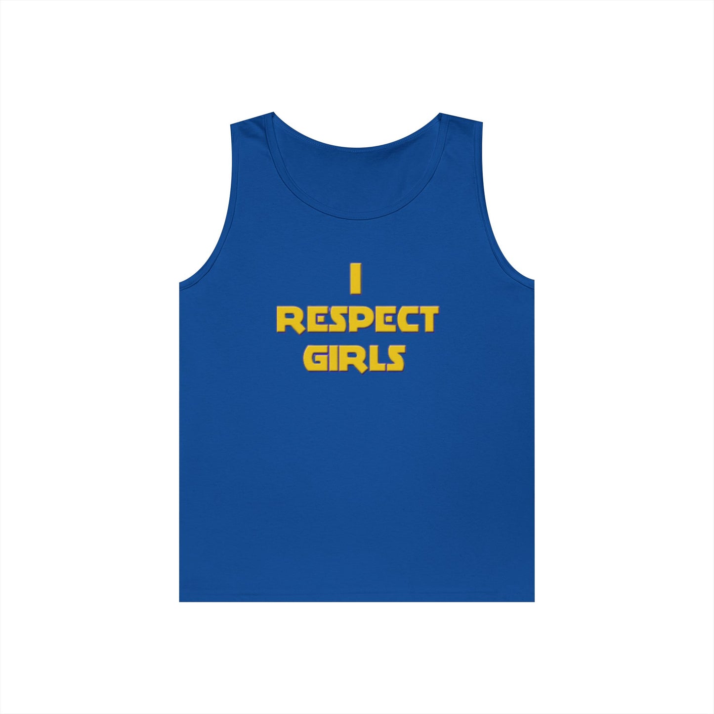 I Respect Girls Teen Boys Tank Top – Positive Message Sleeveless Shirt | Respect Matters Tank | Future Leader Apparel for Young Men