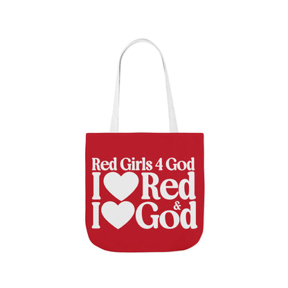 Red Girls 4 God Tote Bag - You are Loving, Passionate, Courageous, Confident, Strong, Enthusiastic, and Powerful!