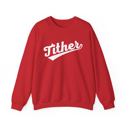 Home Run Tither Sweatshirt | Baseball Script Crewneck | Inspirational Giving Sweatshirt | Motivational Unisex Sweatshirt