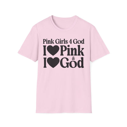 Pink Girls 4 God Adult T-Shirt  -You are Positive, Polite, Charming, Optimistic, Compassionate, Affectionate, and Kind!