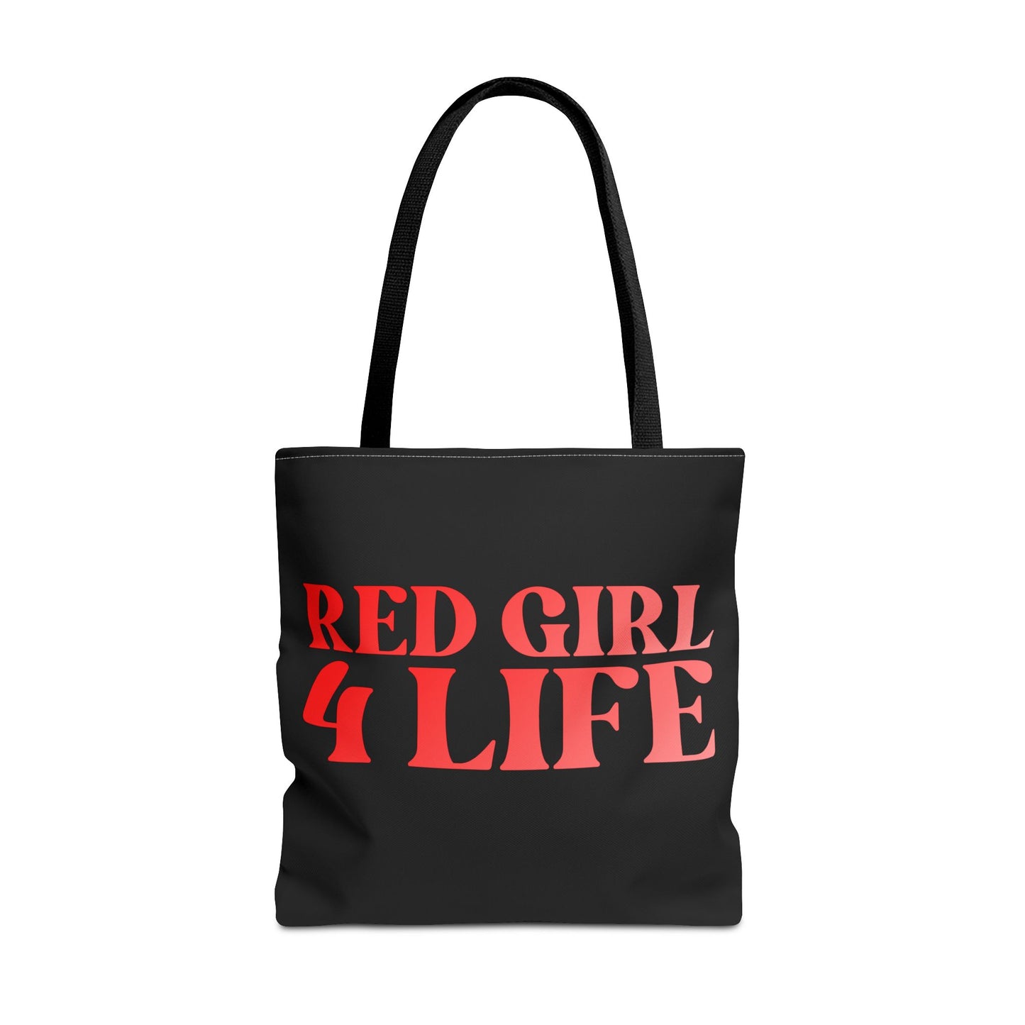 Red Girl 4 Life Tote Bag - Cute Black Bag for Women and Girls, Double Sided Inspirational Tote