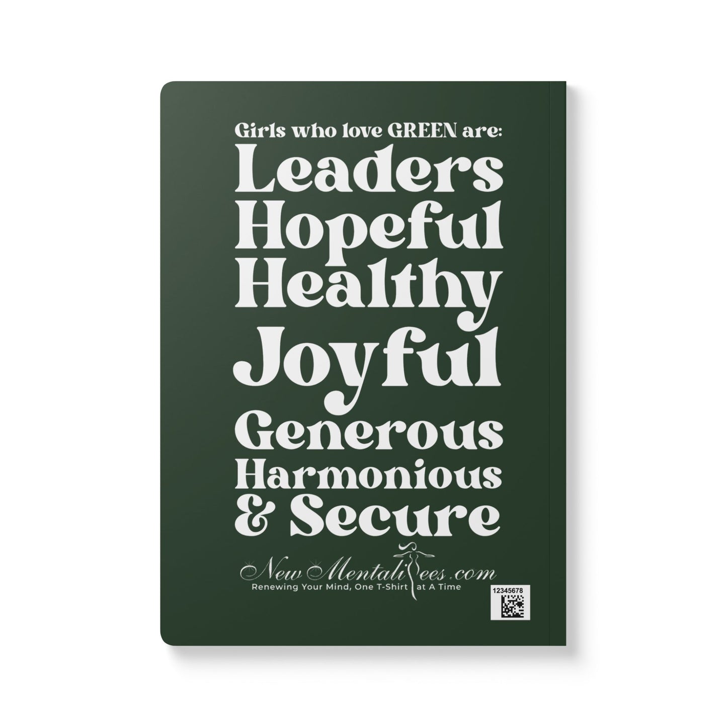 💚 Green Girl 4 Life Softcover Journal – Double-Sided Inspirational Journal | 100 or 200 Pages | Notebook for Girls & Women Who Love Green