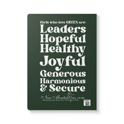 💚 Green Girl 4 Life Softcover Journal – Double-Sided Inspirational Journal | 100 or 200 Pages | Notebook for Girls & Women Who Love Green