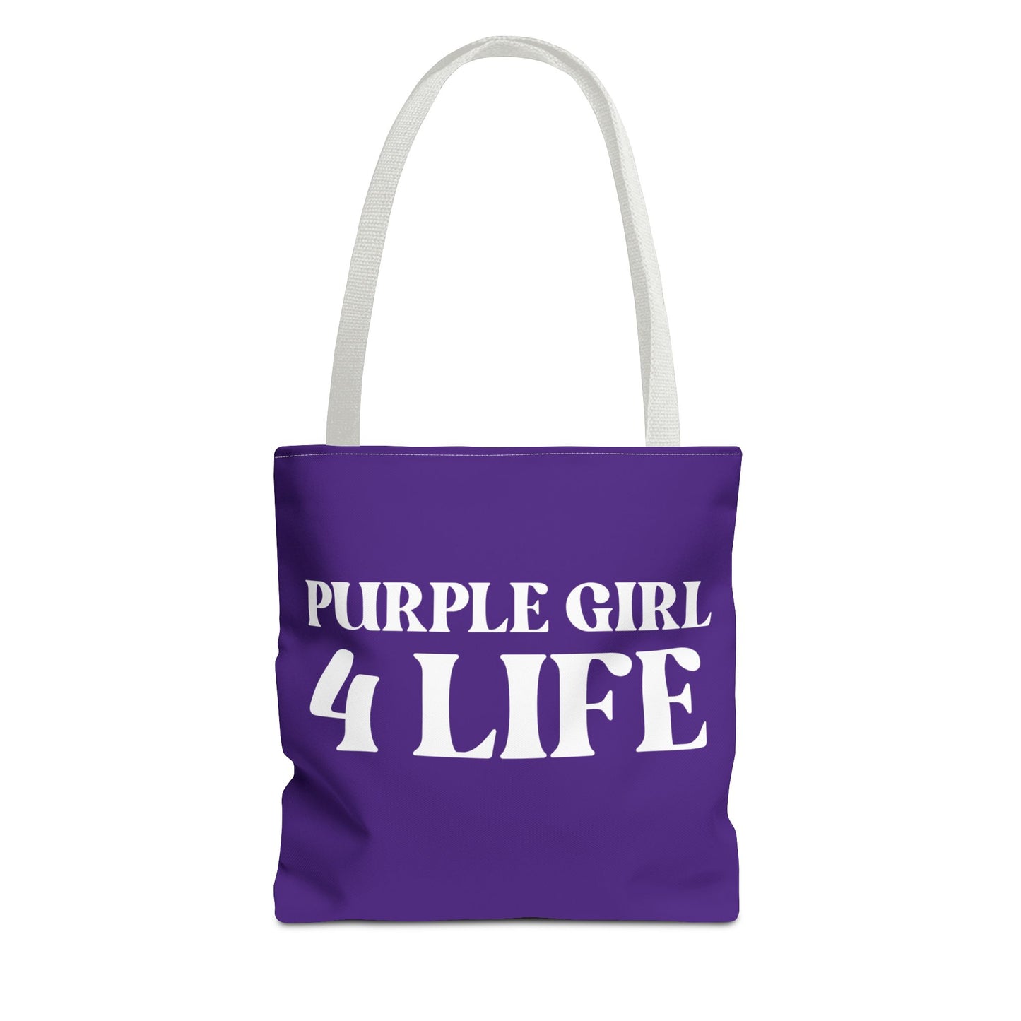 Purple Girl 4 Life Tote Bag - Cute Purple Bag for Women and Girls, Double Sided Inspirational Tote