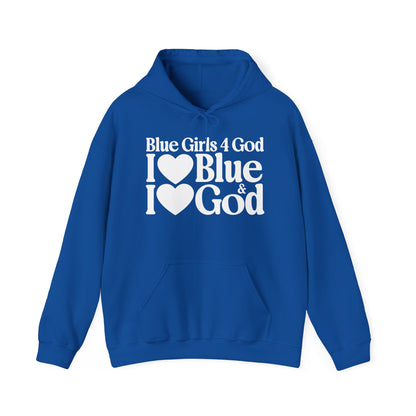 Blue Girls 4 God Adult Hoodie - You Are Trustworthy, Dependable, Confident, Honest, Loyal, Professional, and Inspirational!
