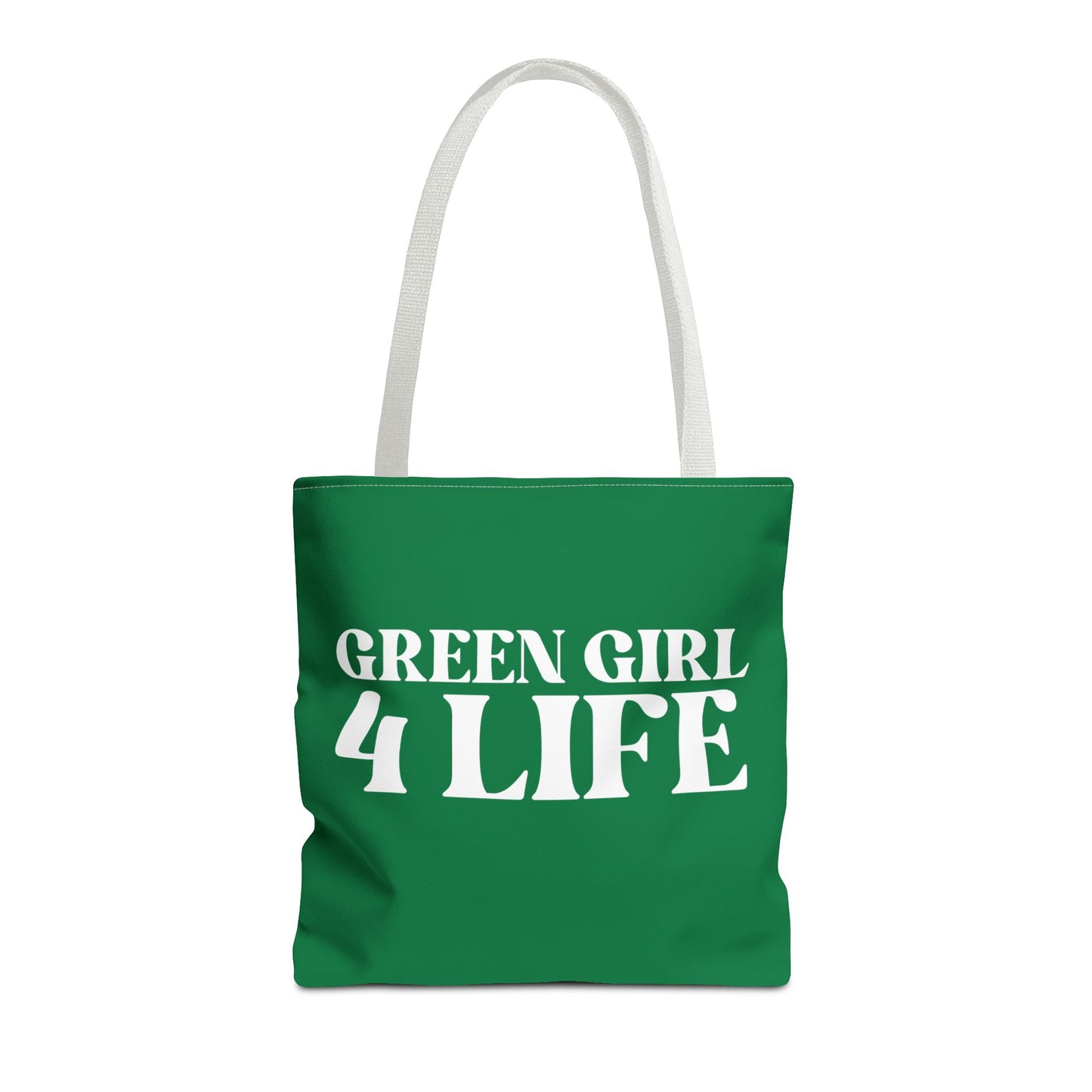 Green Girl 4 Life Tote Bag - Cute Green Bag for Women and Girls, Double Sided Inspirational Tote