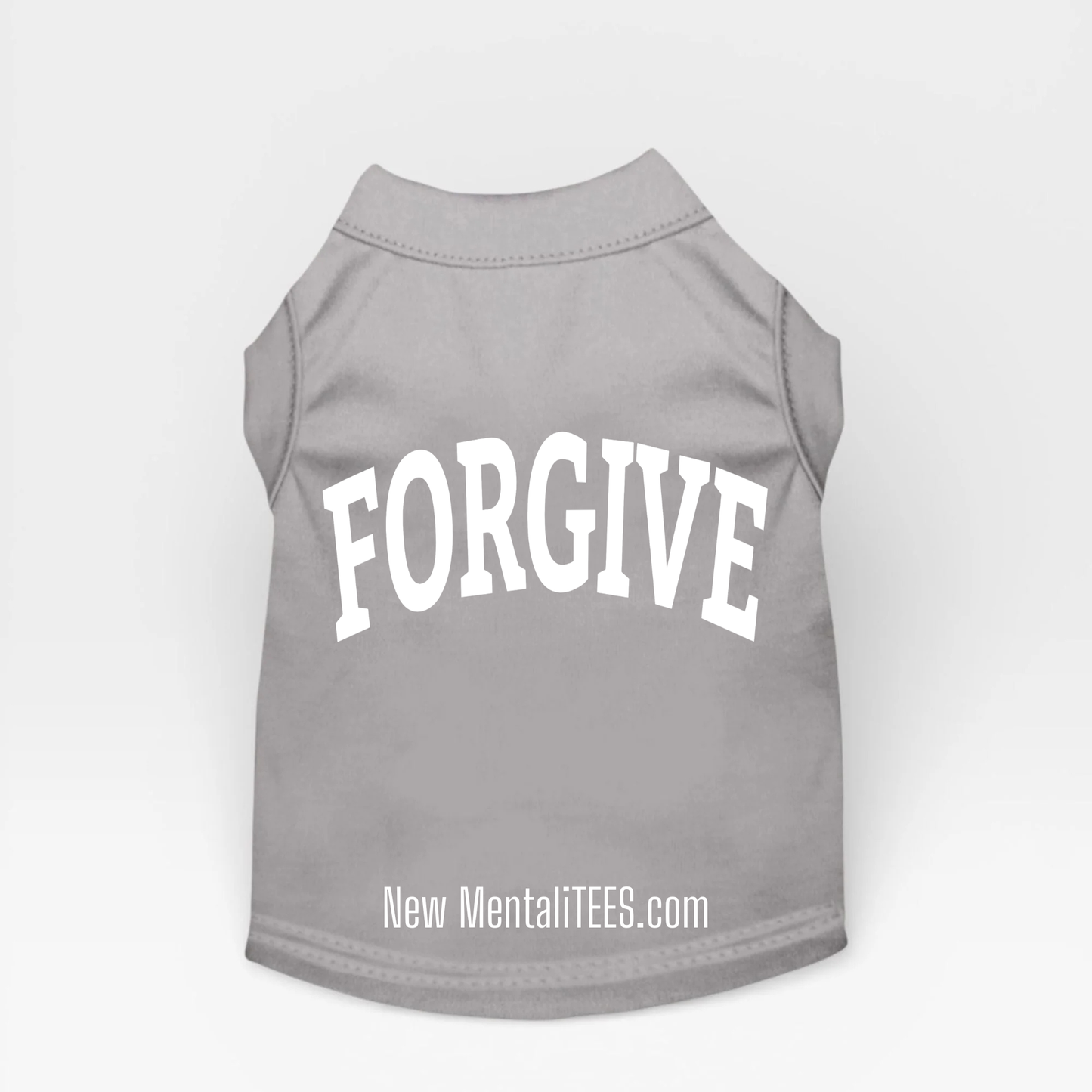 FORGIVE Collegiate Doggie Tank Top — A Little Shirt With A Big Message