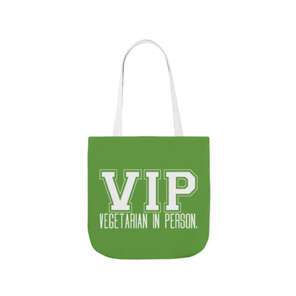 VIP Vegetarian Tote Bag - Vegetarian In Person Statement - Conversation Starter Carryall