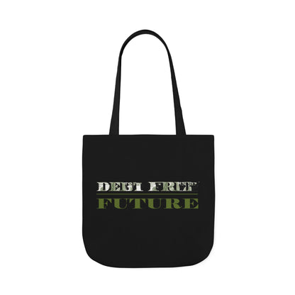 Debt Free Future Tote Bag - Faith-Inspired Financial Freedom & Abundance Affirmation Bag - Canvas, White, Black