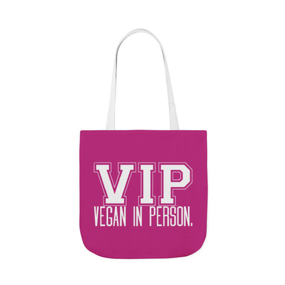 VIP Vegan Tote Bag - Vegan In Person Statement - Conversation Starter Carryall