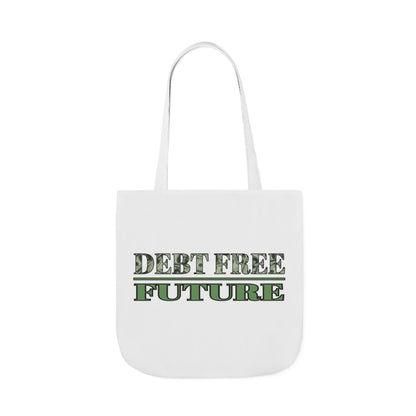 Debt Free Future Tote Bag - Faith-Inspired Financial Freedom & Abundance Affirmation Bag - Canvas, White, Black