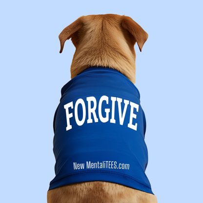 FORGIVE Collegiate Doggie Tank Top — A Little Shirt With A Big Message