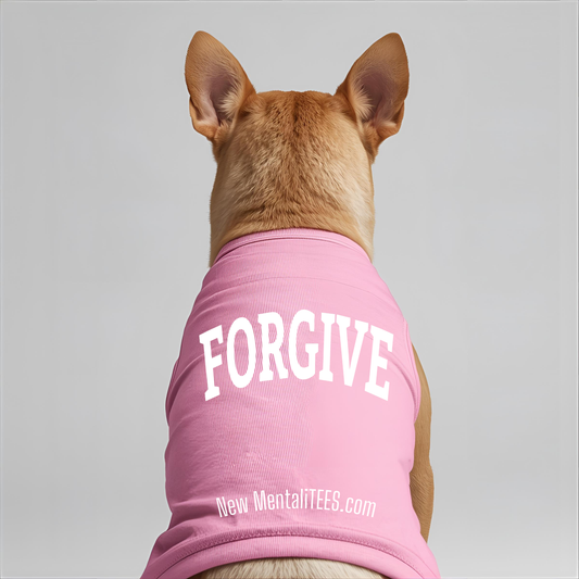 FORGIVE Collegiate Doggie Tank Top — A Little Shirt With A Big Message