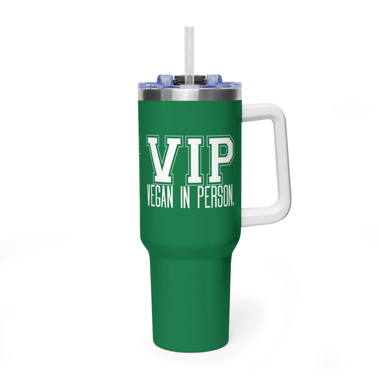 VIP Vegan In Person 40 oz Tumbler | Large Travel Cup | Plant-Based Lifestyle
