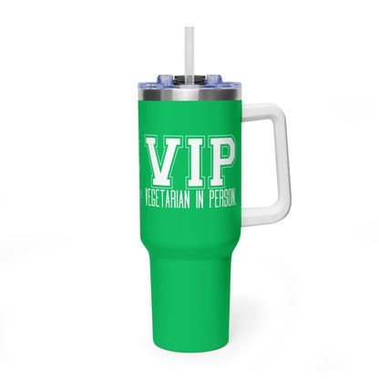 VIP Vegetarian In Person 40 oz Tumbler | Large Travel Cup | Plant-Based Lifestyle Gift