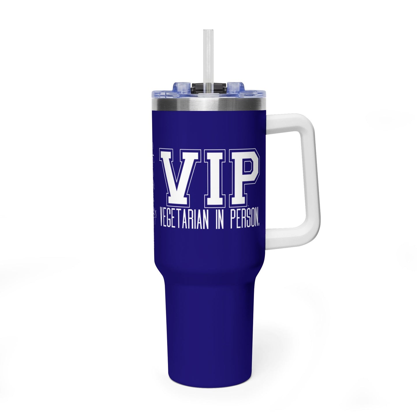 VIP Vegetarian In Person 40 oz Tumbler | Large Travel Cup | Plant-Based Lifestyle Gift