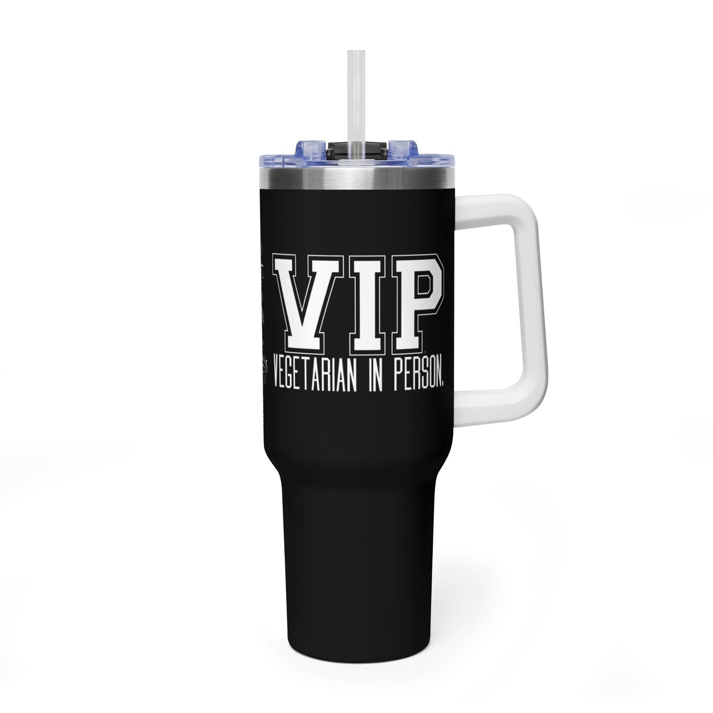 VIP Vegetarian In Person 40 oz Tumbler | Large Travel Cup | Plant-Based Lifestyle Gift