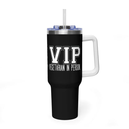 VIP Vegetarian In Person 40 oz Tumbler | Large Travel Cup | Plant-Based Lifestyle Gift