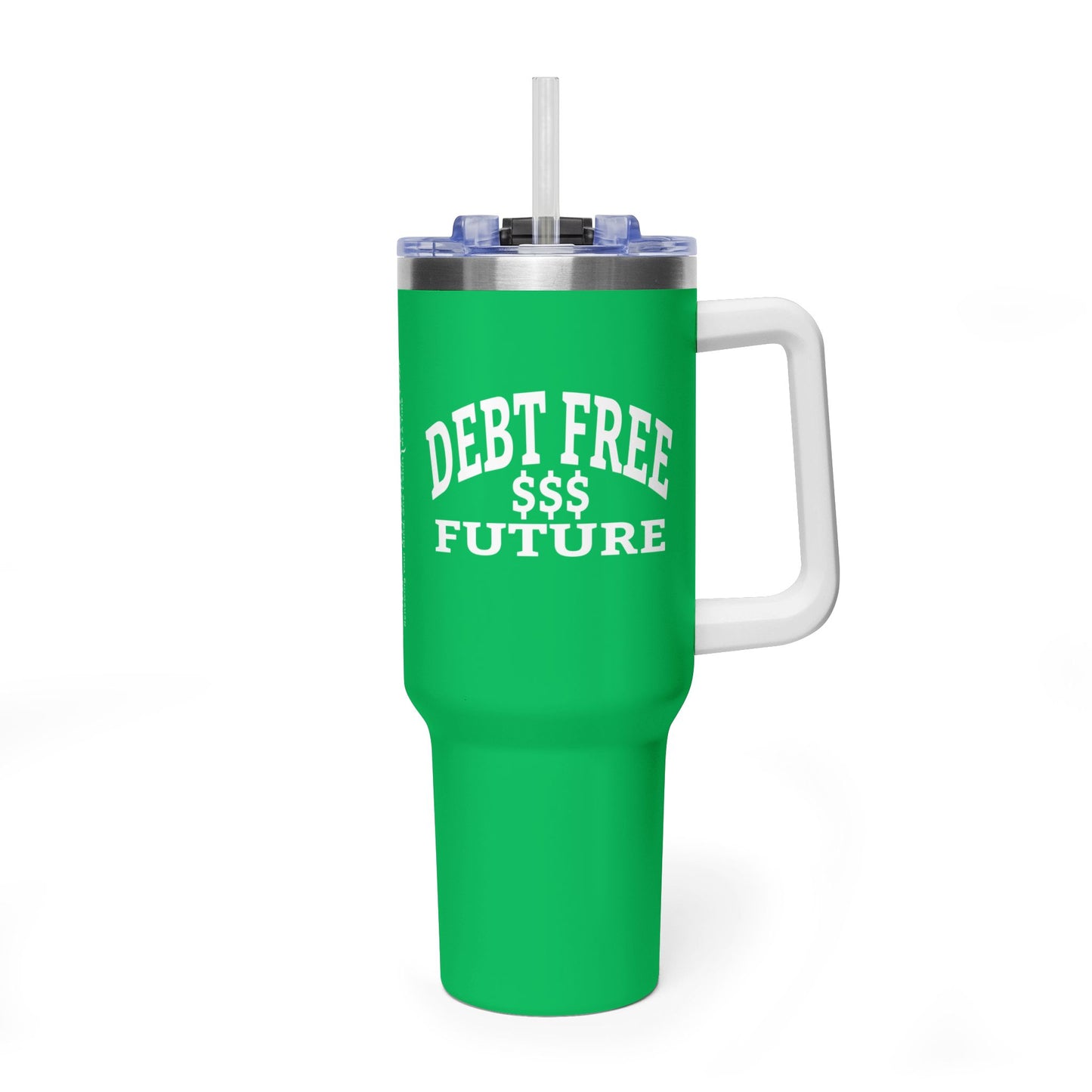 My Bold Bright Debt Free Future 40 oz Tumbler – Financial Freedom Affirmation Travel Cup