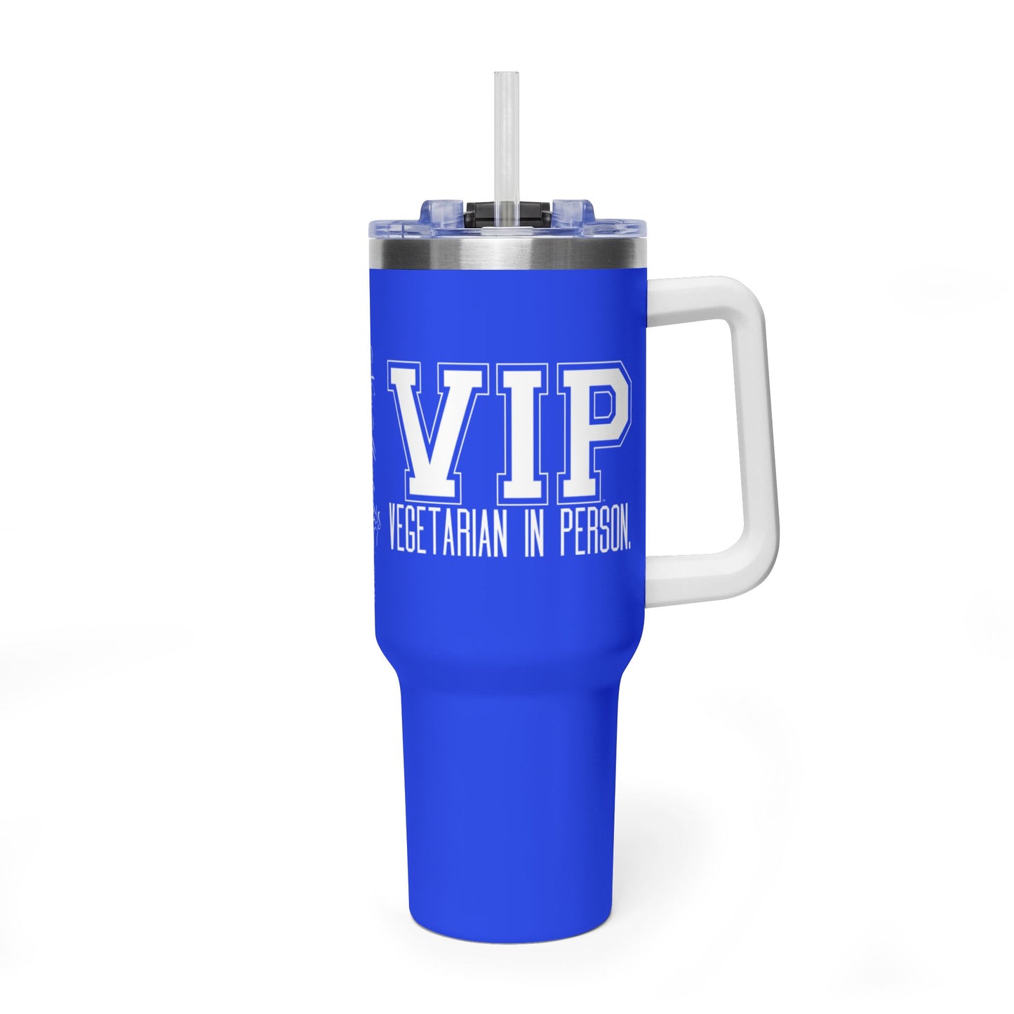 VIP Vegetarian In Person 40 oz Tumbler | Large Travel Cup | Plant-Based Lifestyle Gift