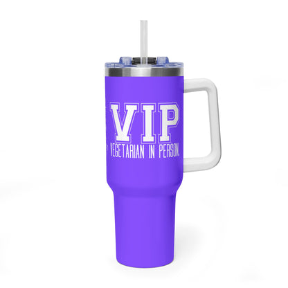 VIP Vegetarian In Person 40 oz Tumbler | Large Travel Cup | Plant-Based Lifestyle Gift