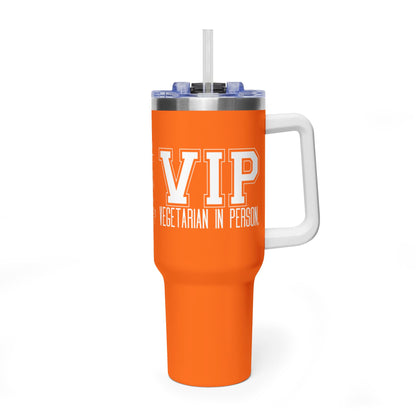 VIP Vegetarian In Person 40 oz Tumbler | Large Travel Cup | Plant-Based Lifestyle Gift