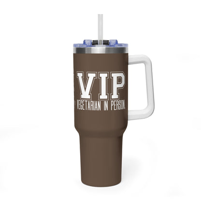 VIP Vegetarian In Person 40 oz Tumbler | Large Travel Cup | Plant-Based Lifestyle Gift
