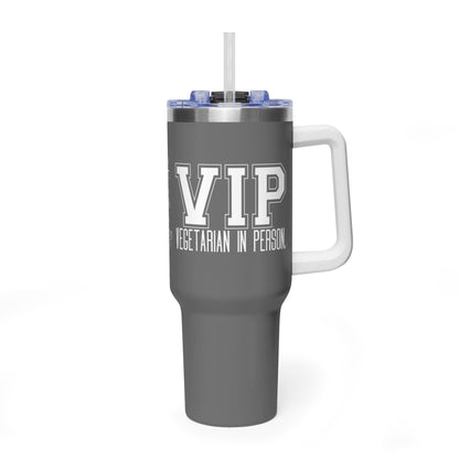 VIP Vegetarian In Person 40 oz Tumbler | Large Travel Cup | Plant-Based Lifestyle Gift