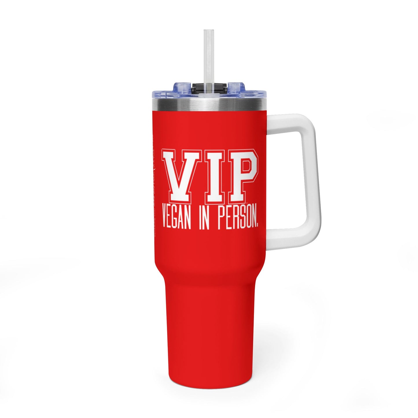 VIP Vegan In Person 40 oz Tumbler | Large Travel Cup | Plant-Based Lifestyle