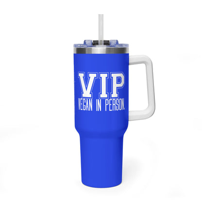 VIP Vegan In Person 40 oz Tumbler | Large Travel Cup | Plant-Based Lifestyle
